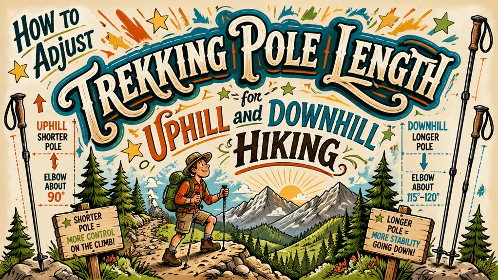 How to Adjust Trekking Pole Length for Uphill and Downhill Hiking