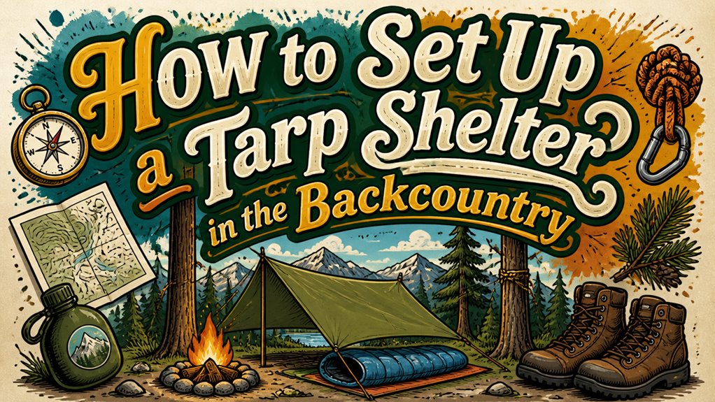 tarp shelter backcountry setup