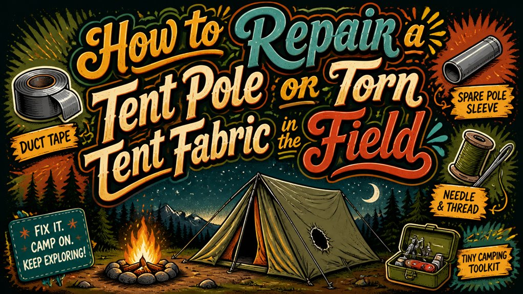 How to Repair a Tent Pole or Torn Tent Fabric in the Field
